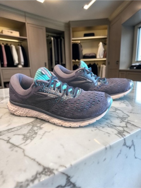 Brooks Shoes - Brooks Glycerin 16 Women's Running Shoes Gray Teal Athletic Sneakers Size 11